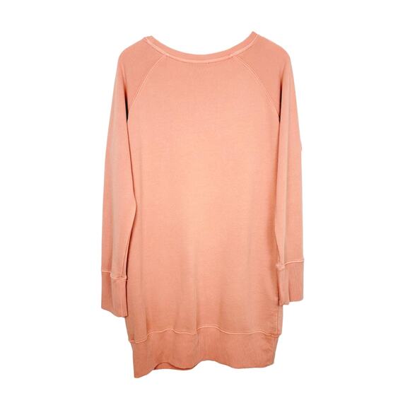 PEA IN THE POD Peach Longline Cotton Sweatshirt - Size L - Picture 4 of 7